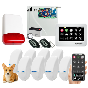 SYSTEM ALARMOWY ROPAM NeoLTE-IP-PS-SET 8x BINGO Plus TPR-4WS-P POWIADOMIENIE GSM PILOTY
